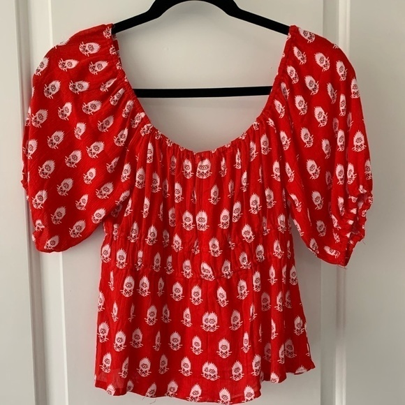 NWT Sim & Sam Red Blouse Extra Small - Picture 5 of 5